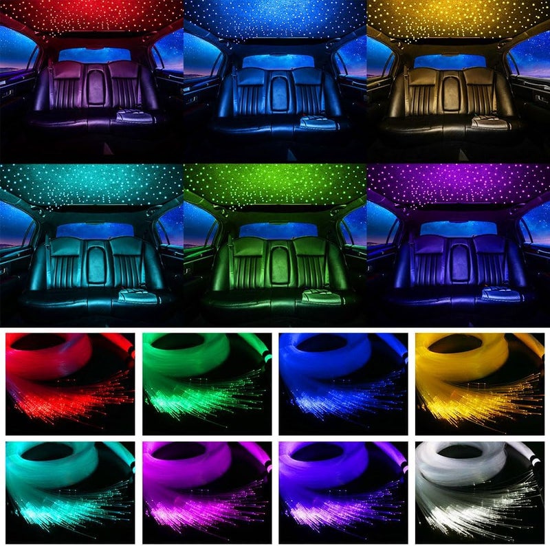XAEIOW Twinkle Starlight Headliner Light,16W 500pcs 6.5ft LED Star Ceiling Fiber Optic Light Kit APP/Remote Control for Car/Home/Party - Image 3